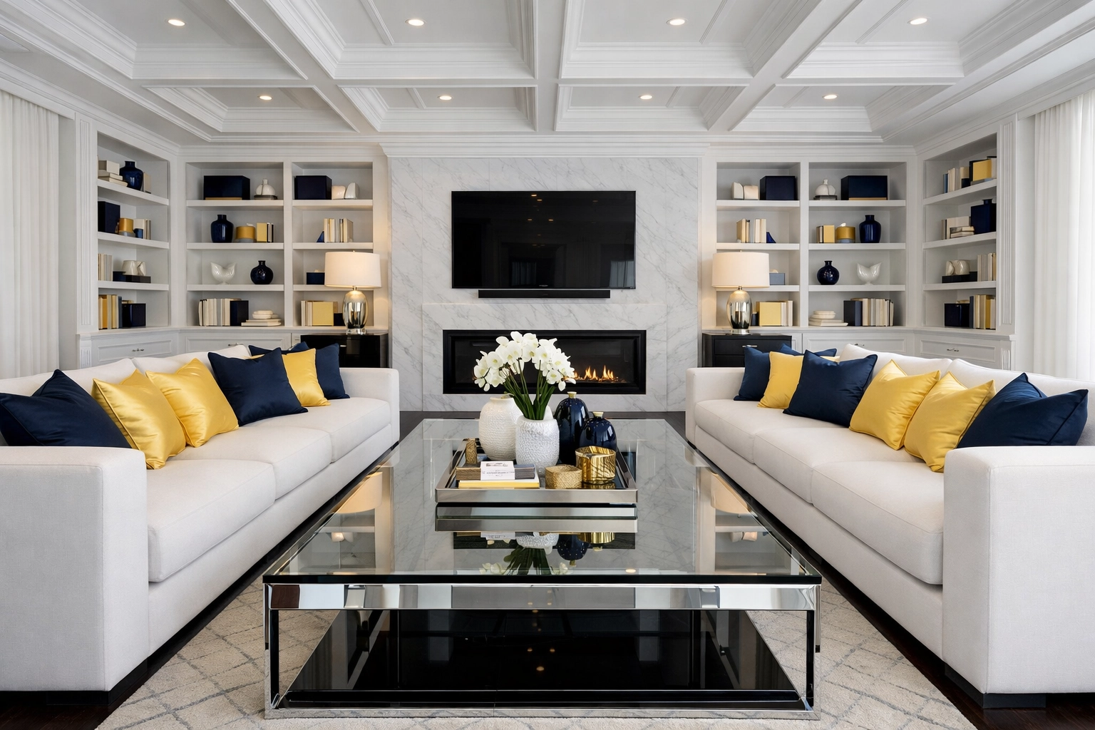 An immaculately dusted living room illustrating the high standards of luxury house cleaning in Hamilton.