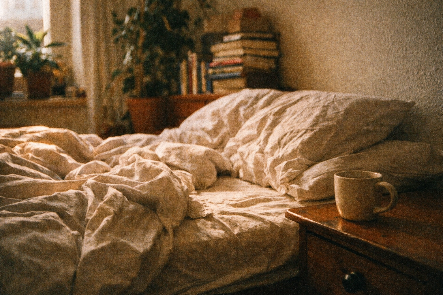 Rumpled bed sheets after intimacy - post-sex connection in long-term relationships