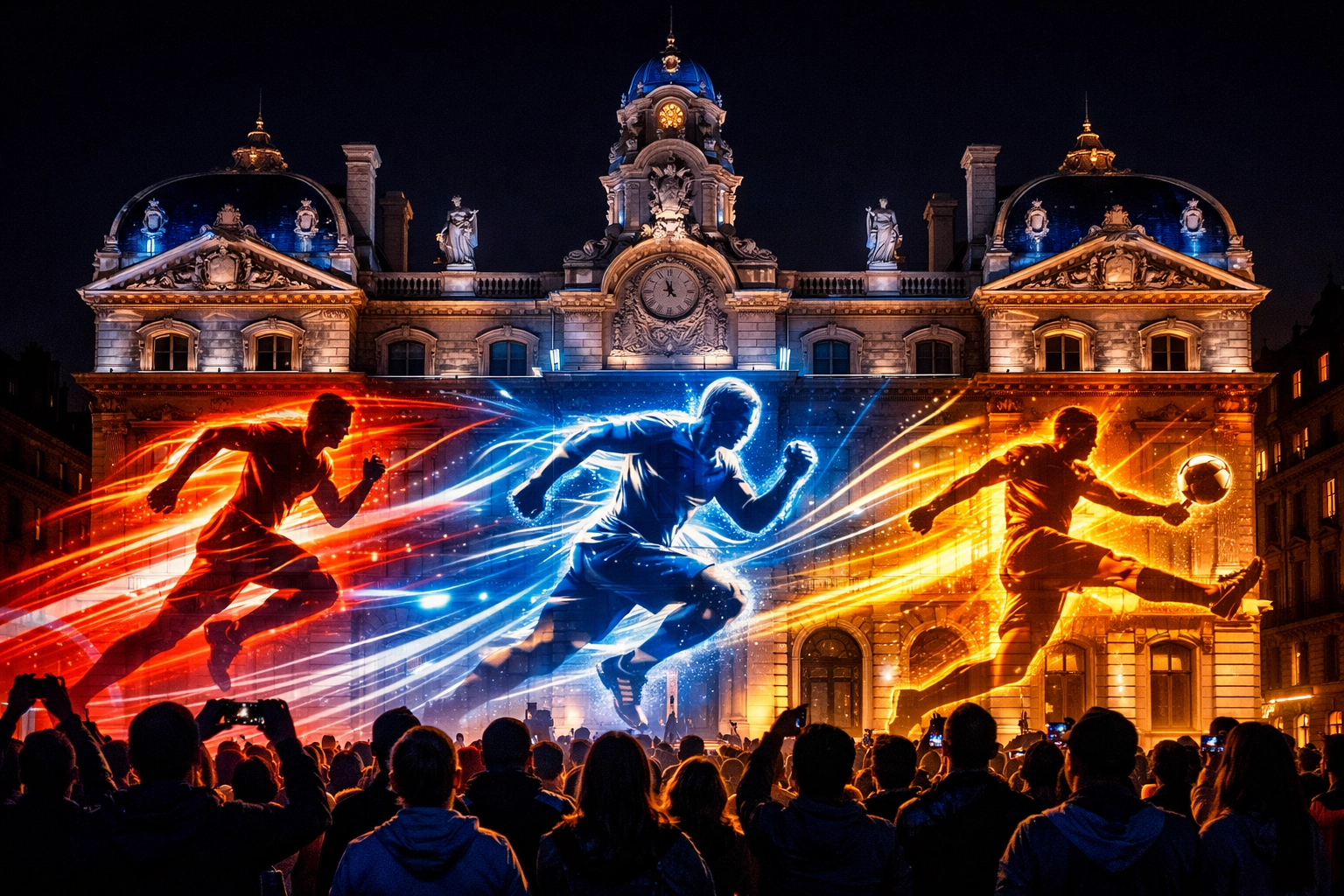 Immersive light projection show celebrating Super Bowl history and building fan brand loyalty.