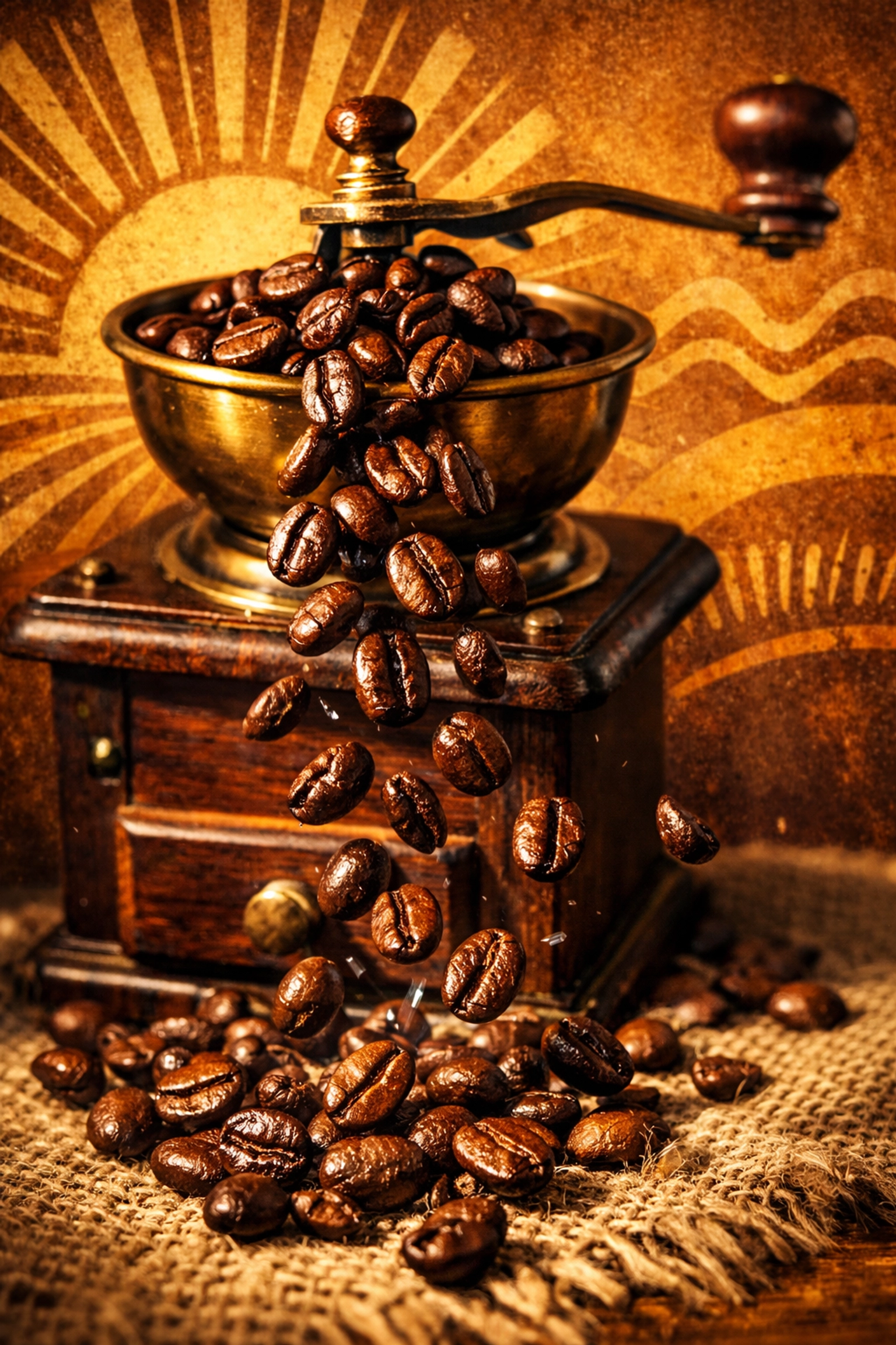 How to brew whole bean coffee using a vintage manual grinder and fresh roasted beans.