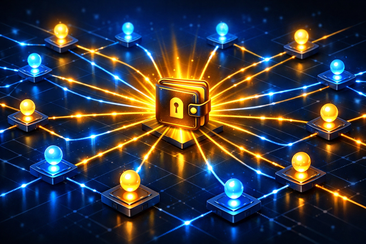 Decentralized blockchain network routing payments to self-custody wallet without intermediaries