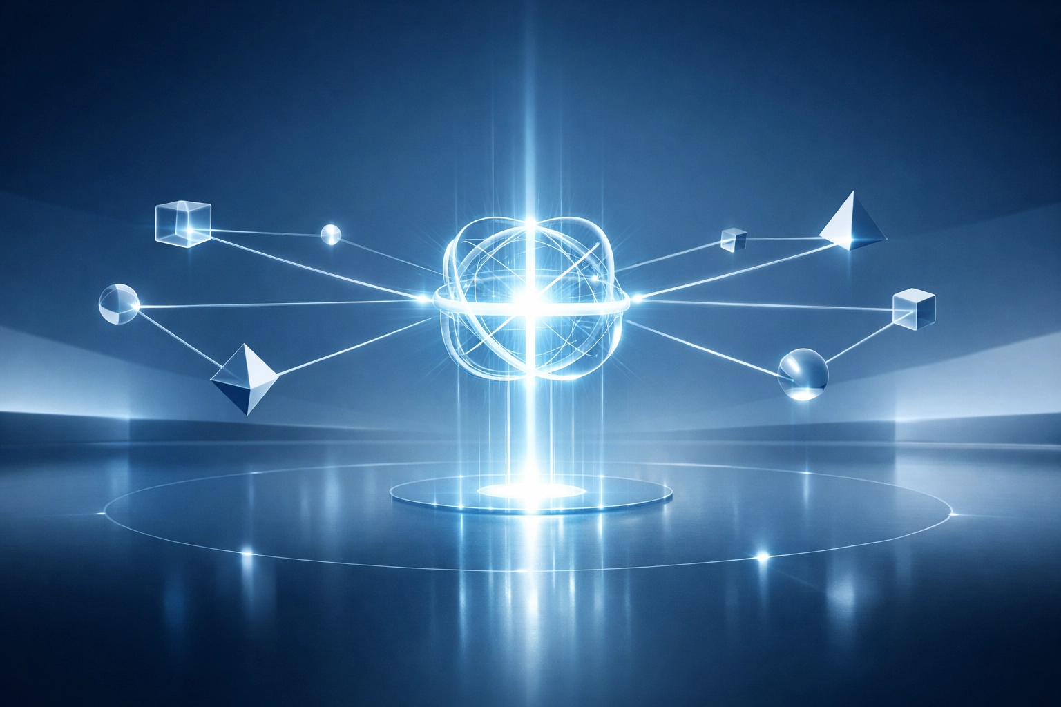 Abstract digital network representing seamless workflow orchestration and automated data flow between systems.