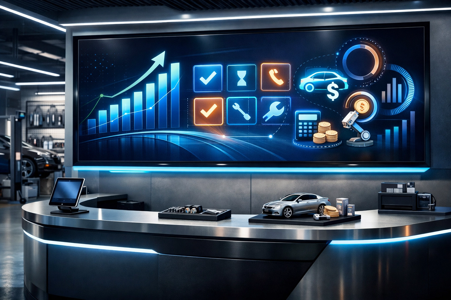 Modern Auto Shop Display