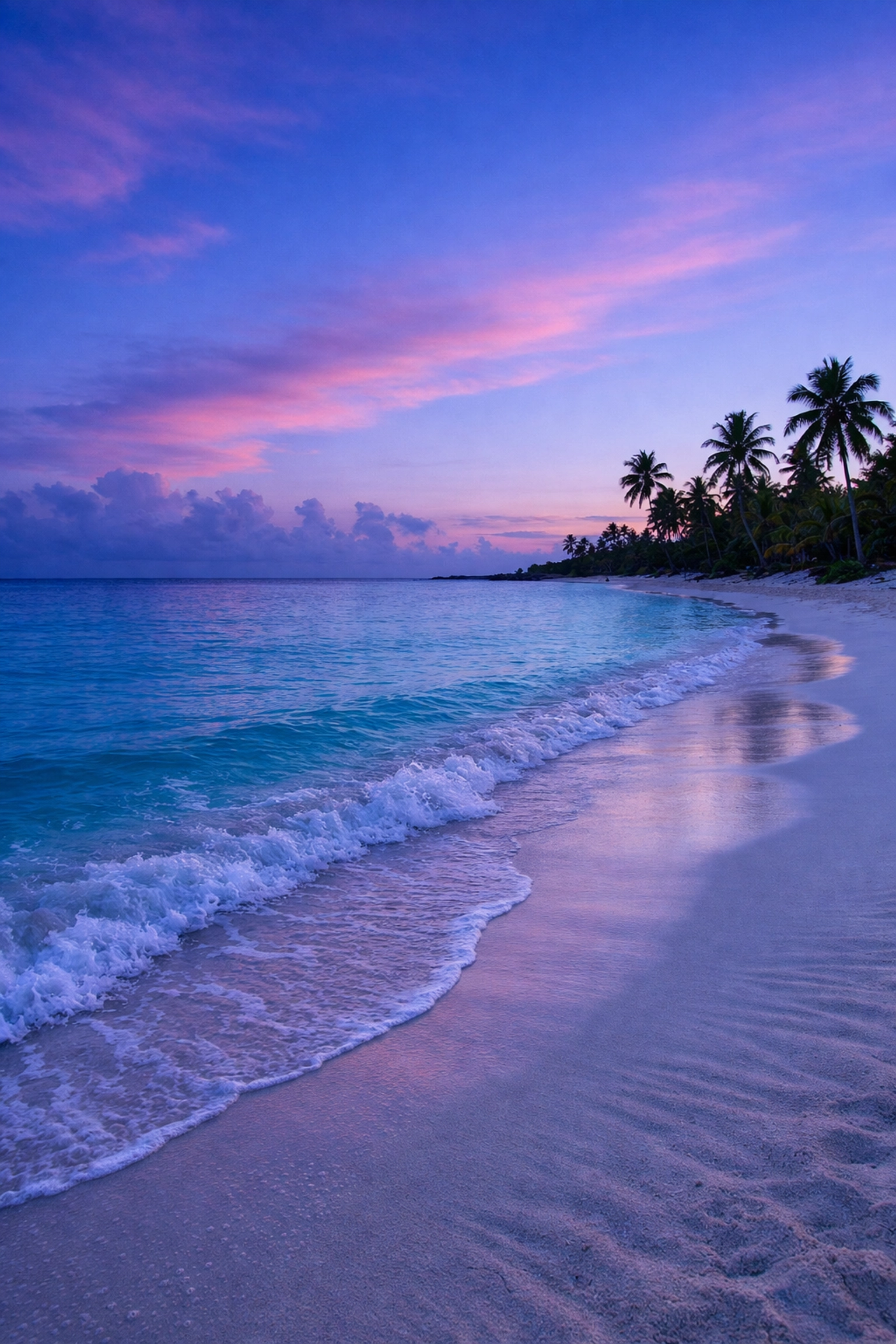 The Ultimate Guide to Fun Family Travel: Everything You Need to Succeed as a Photographer Parent 4 Stunning blue hour photography of a tropical Caribbean beach with turquoise water at sunrise.