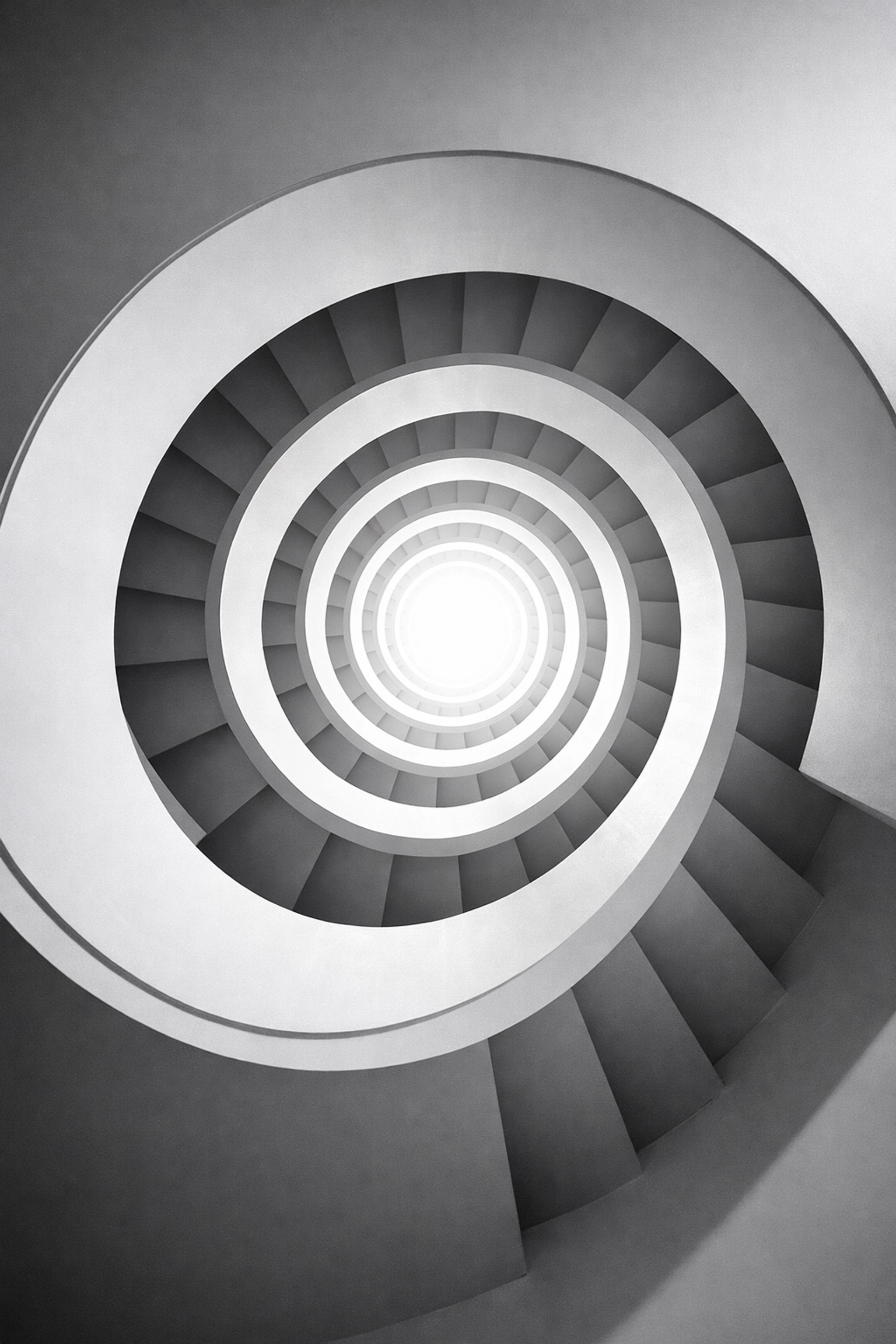Modern spiral staircase representing the clear path to financial freedom at Brown Agency.