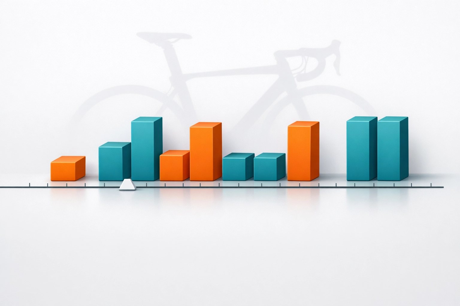 An indoor cycling workout plan builder displaying structured interval blocks and training segments.