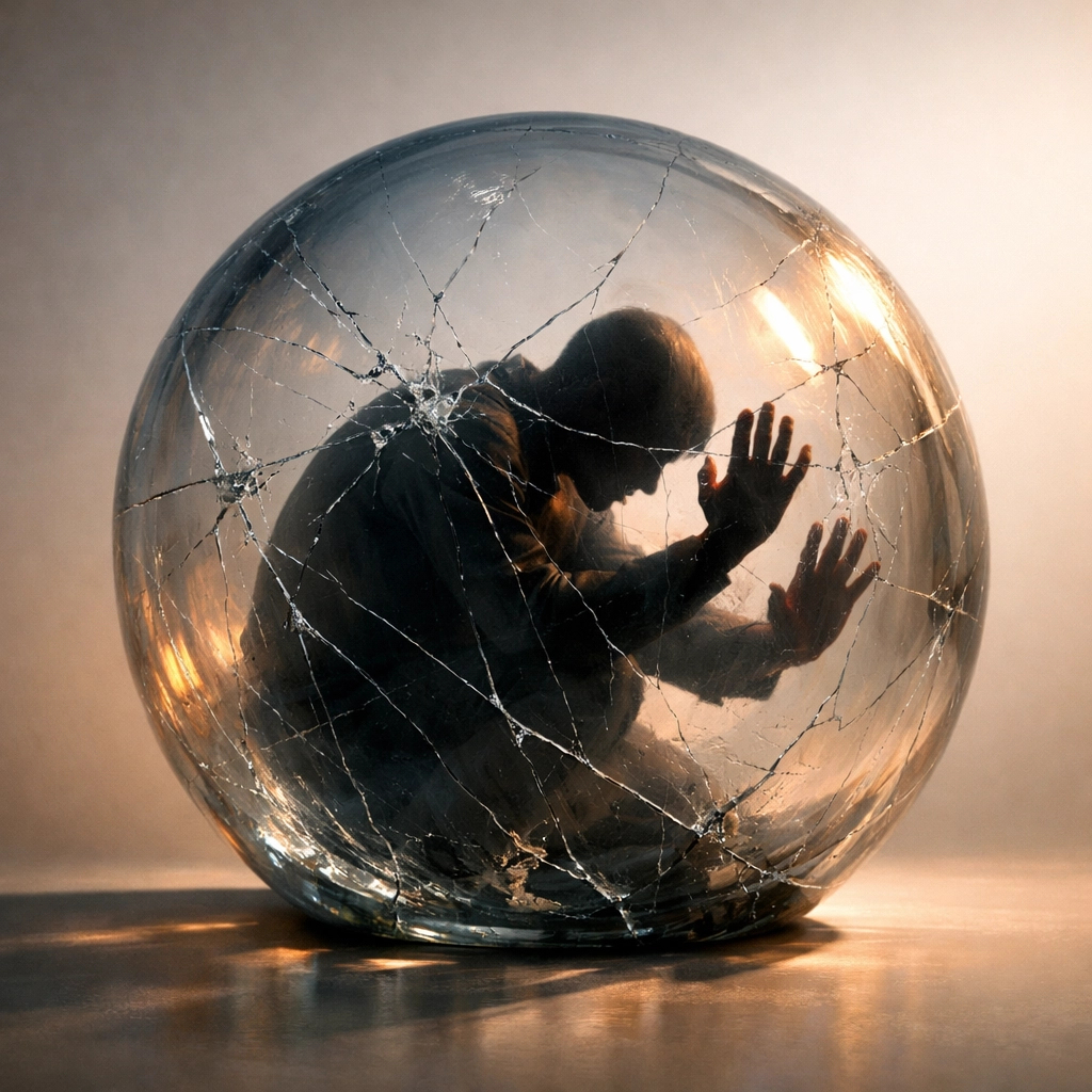 Person trapped in fear-avoidance cycle illustrating how fear perpetuates sciatica pain