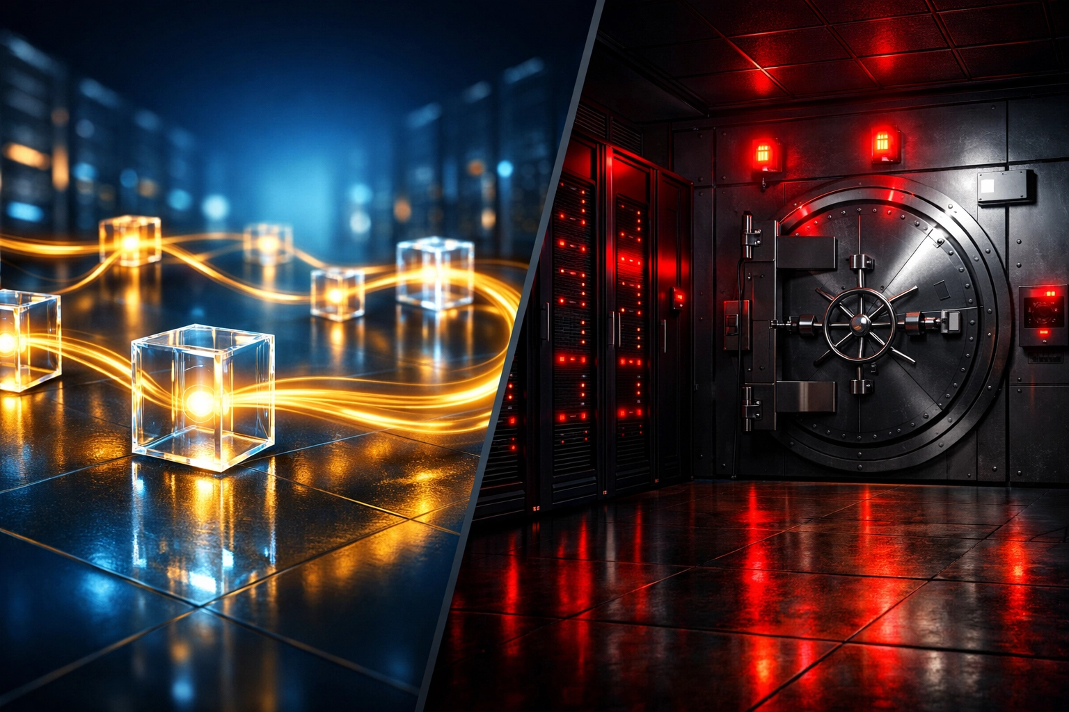 Decentralized blockchain network versus centralized crypto payment server infrastructure