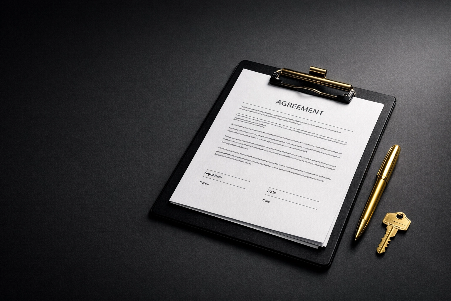 Professional property inventory documentation with clipboard and keys for deposit dispute evidence