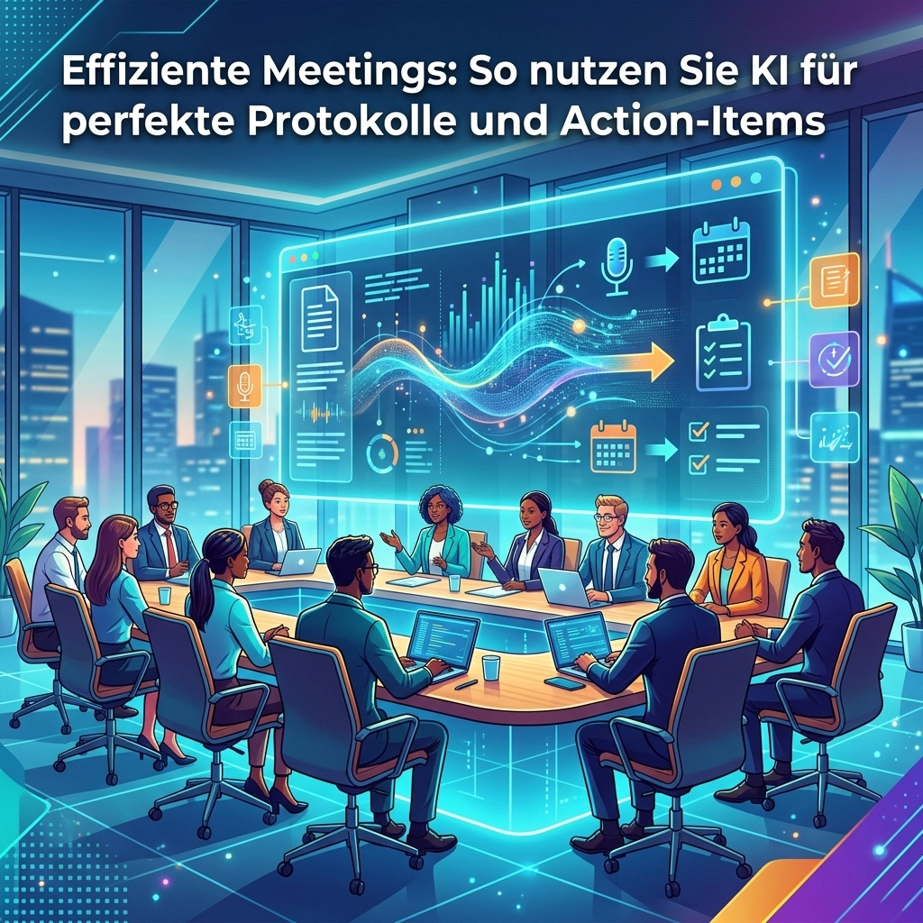 Effiziente Meetings: So nutzen Sie KI für perfekte Protokolle und Action-Items