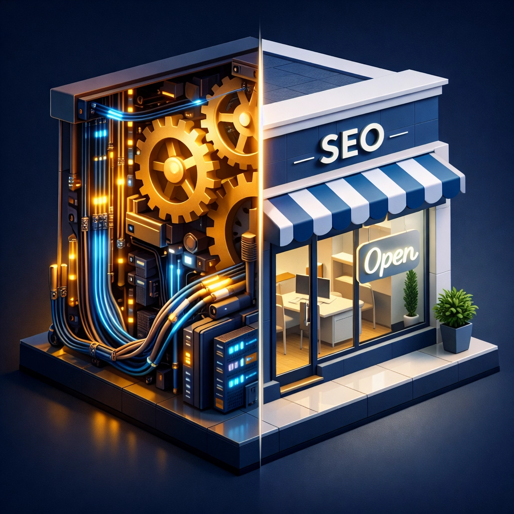 Digital storefront highlighting the importance of website maintenance services and web design.