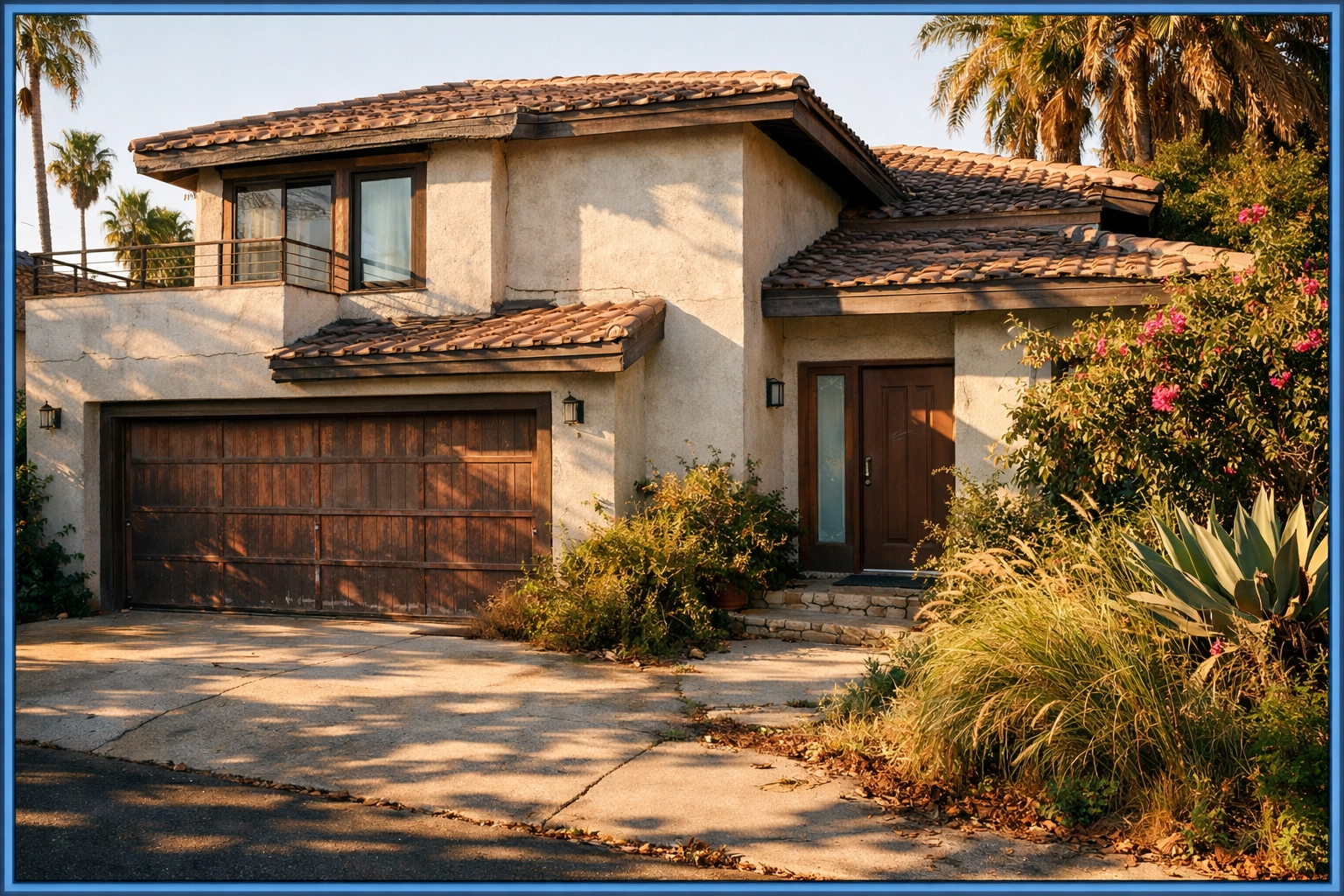 Los Angeles home exterior showing wear and tear, representing an as-is property sale in California Los Angeles home exterior showing wear and tear, representing an as-is property sale in California