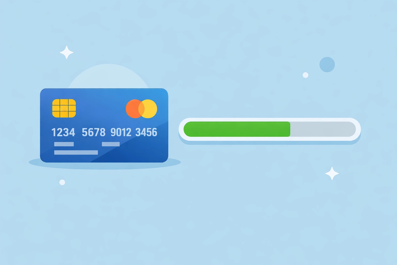 Tarjeta con nivel de uso bajo para mejorar el crédito y calificar a una hipoteca pronto.