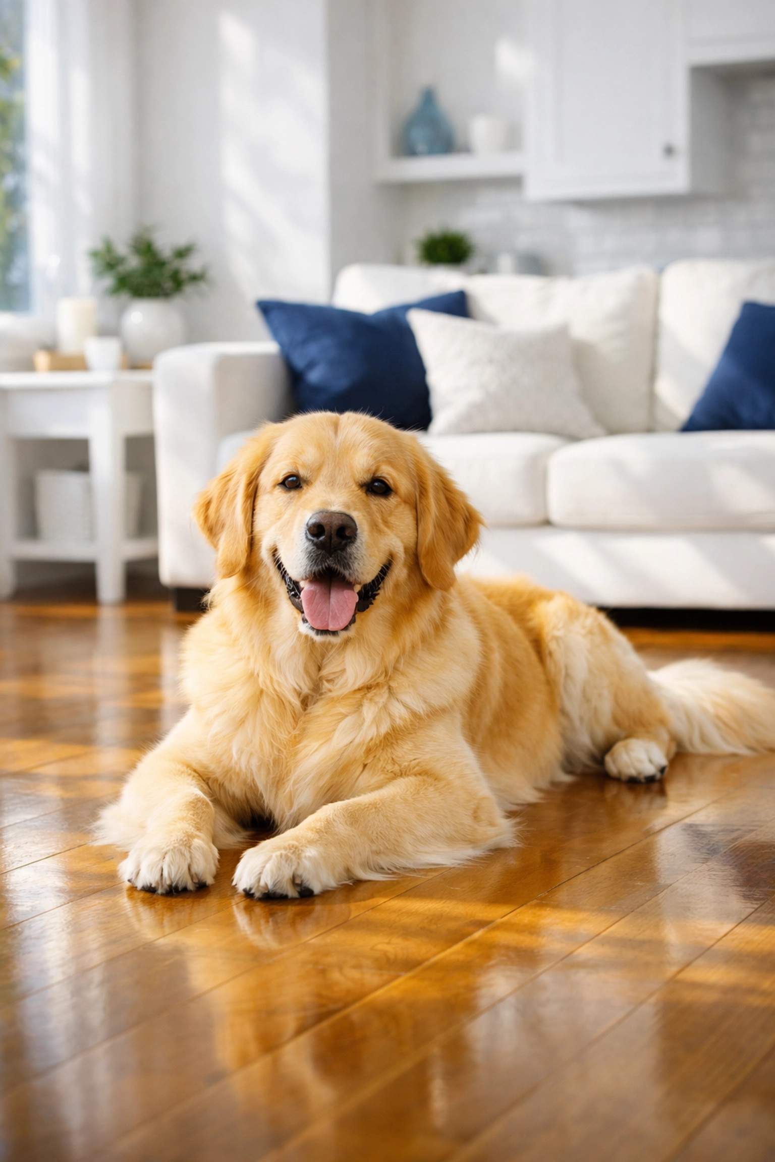 Pet-safe home environment in Lancaster MA achieved through eco-friendly house cleaning services.