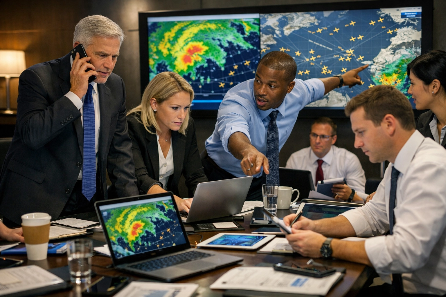 NEWSLETTER: Are You Making These 5 Fatal Super Bowl Travel Mistakes That Turn Executive Trips Into PR Nightmares? Corporate travel crisis management team coordinating Super Bowl logistics with technology