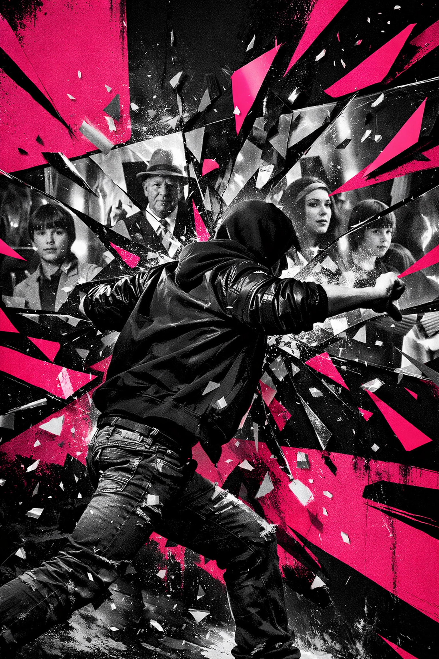 Person breaking free from generational patterns reflected in mirrors, reclaiming personal power