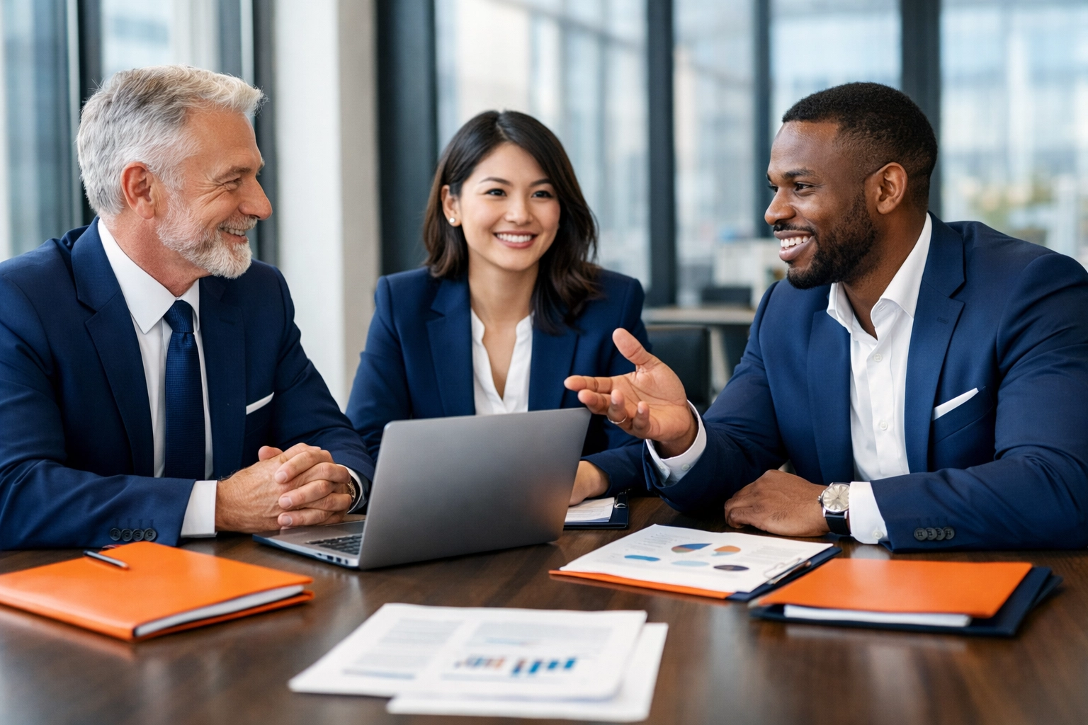 Business advisory team consulting on exit strategy planning