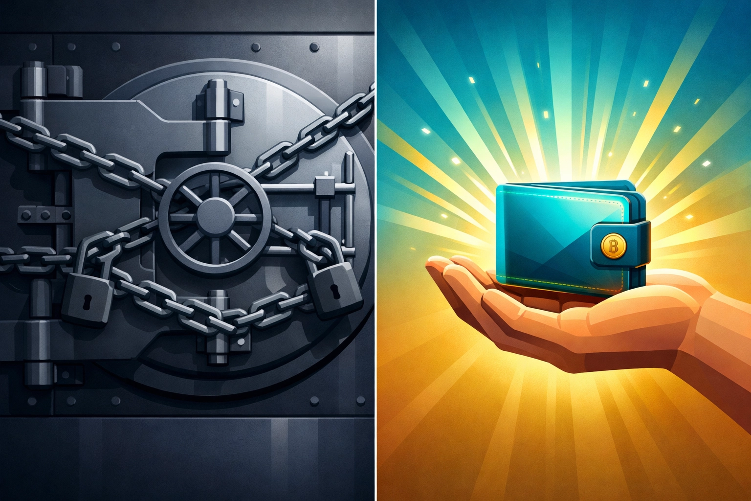 Self-custody vs custodial crypto wallet comparison for merchant accounts