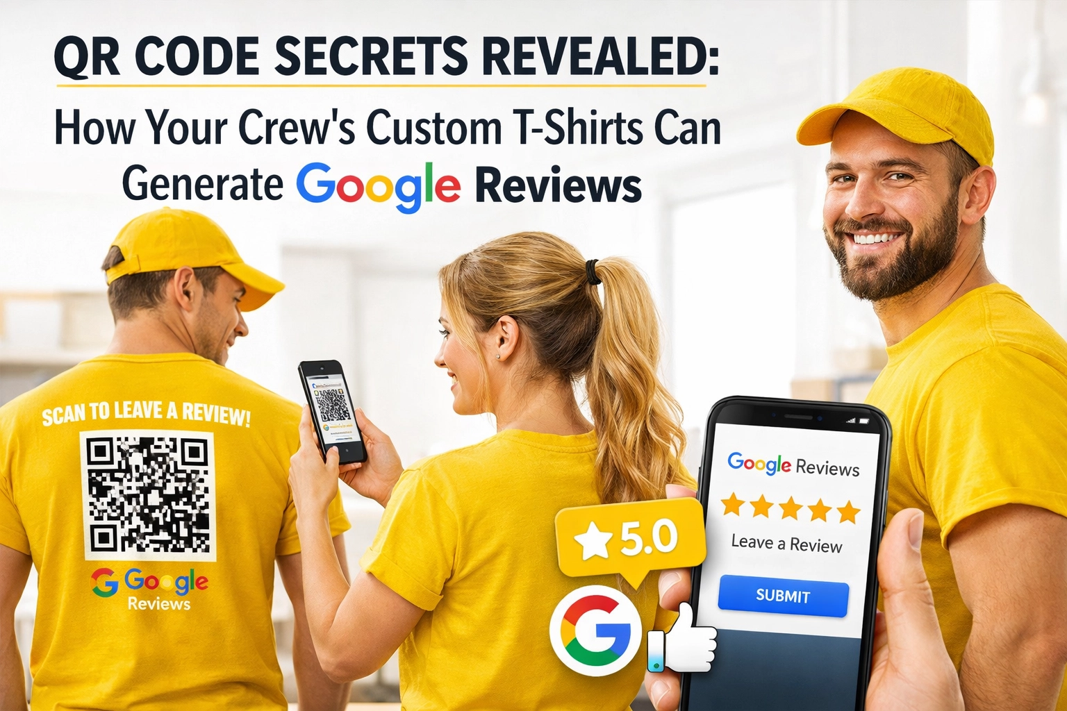 [HERO] QR Code Secrets Revealed: How Your Crew’s Custom T-Shirts Can Generate Google Reviews
