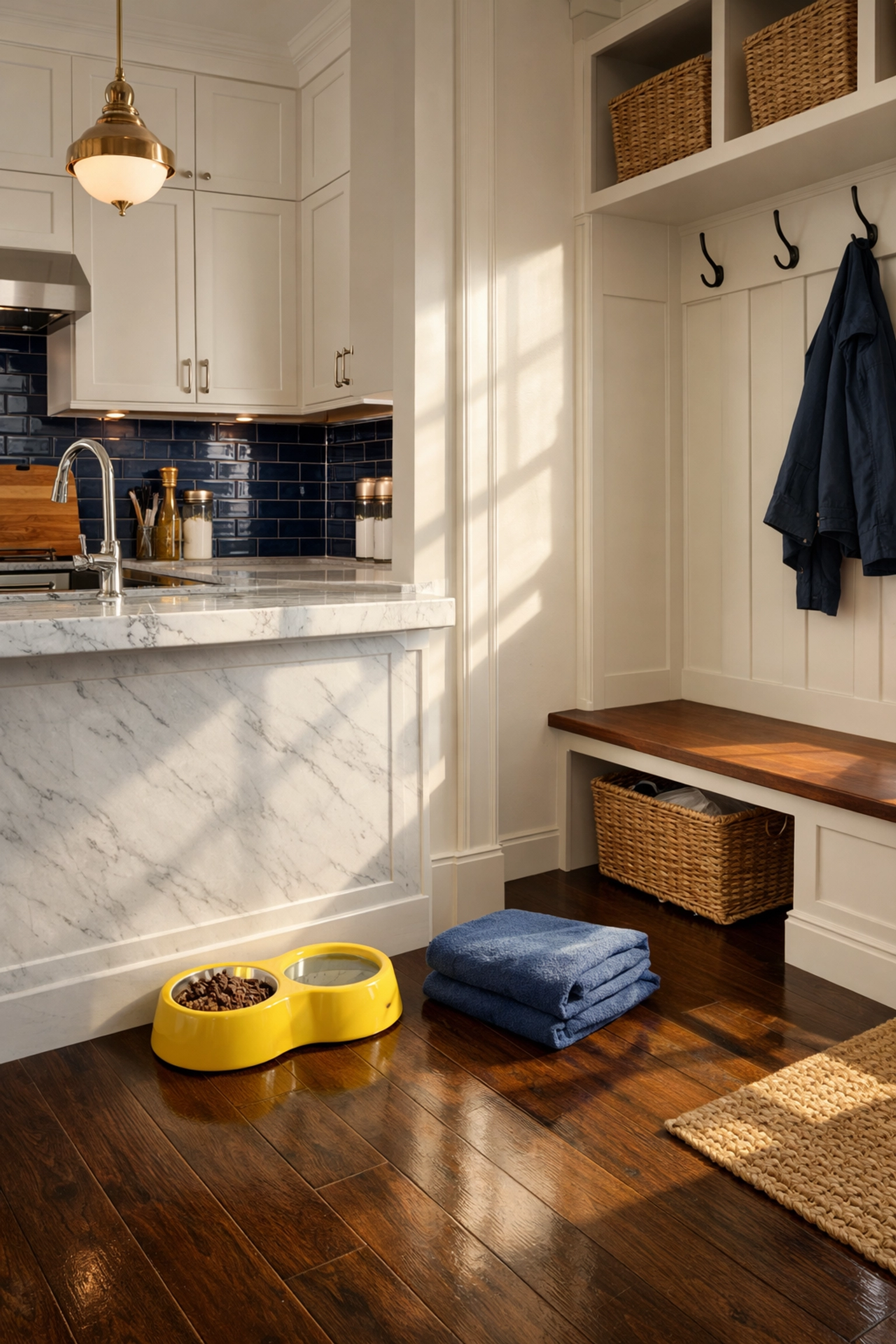 Pristine kitchen in a Westford home showcasing pet-friendly and deep cleaning standards for families.
