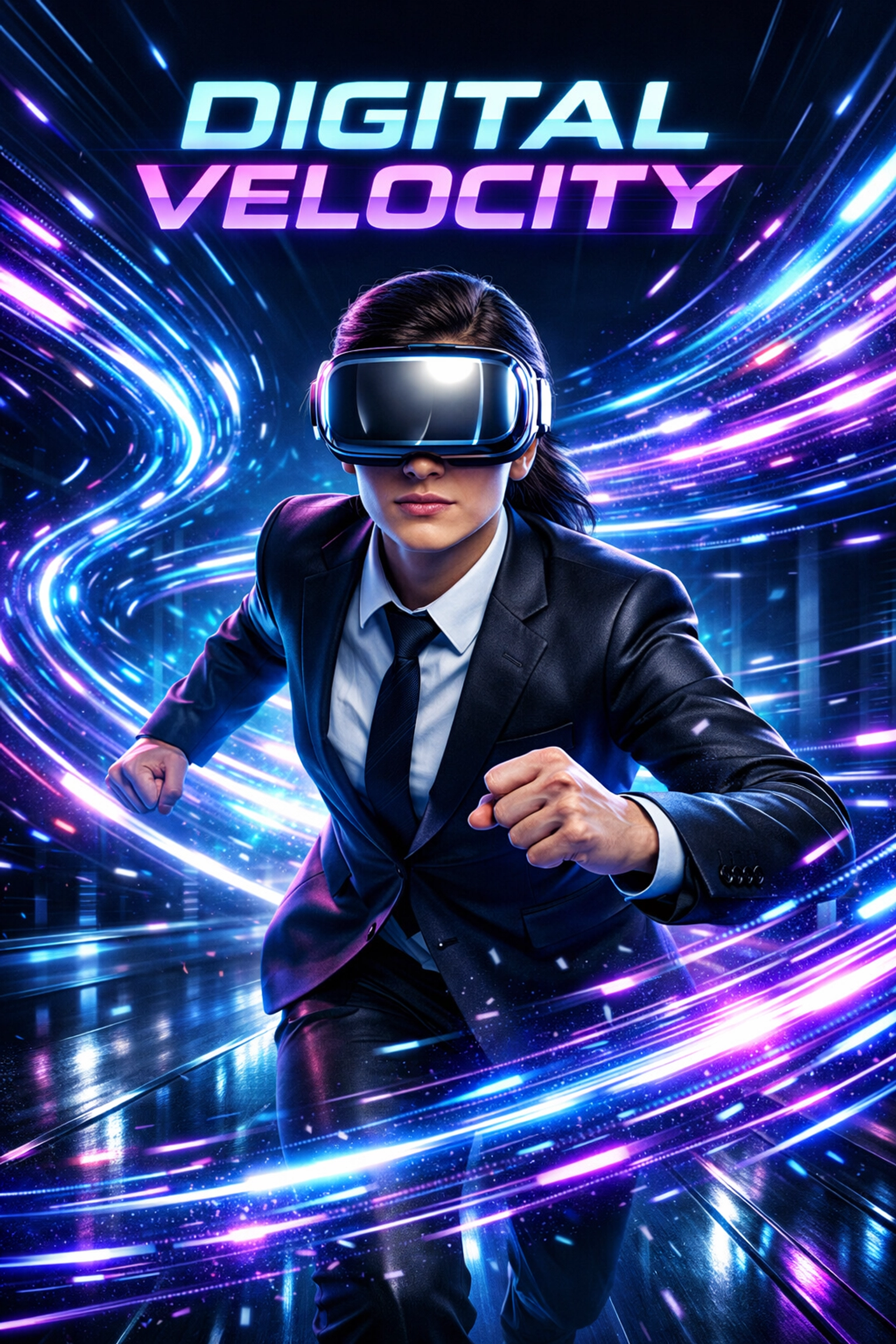 Professional employee using virtual reality training to accelerate onboarding efficiency and speed.