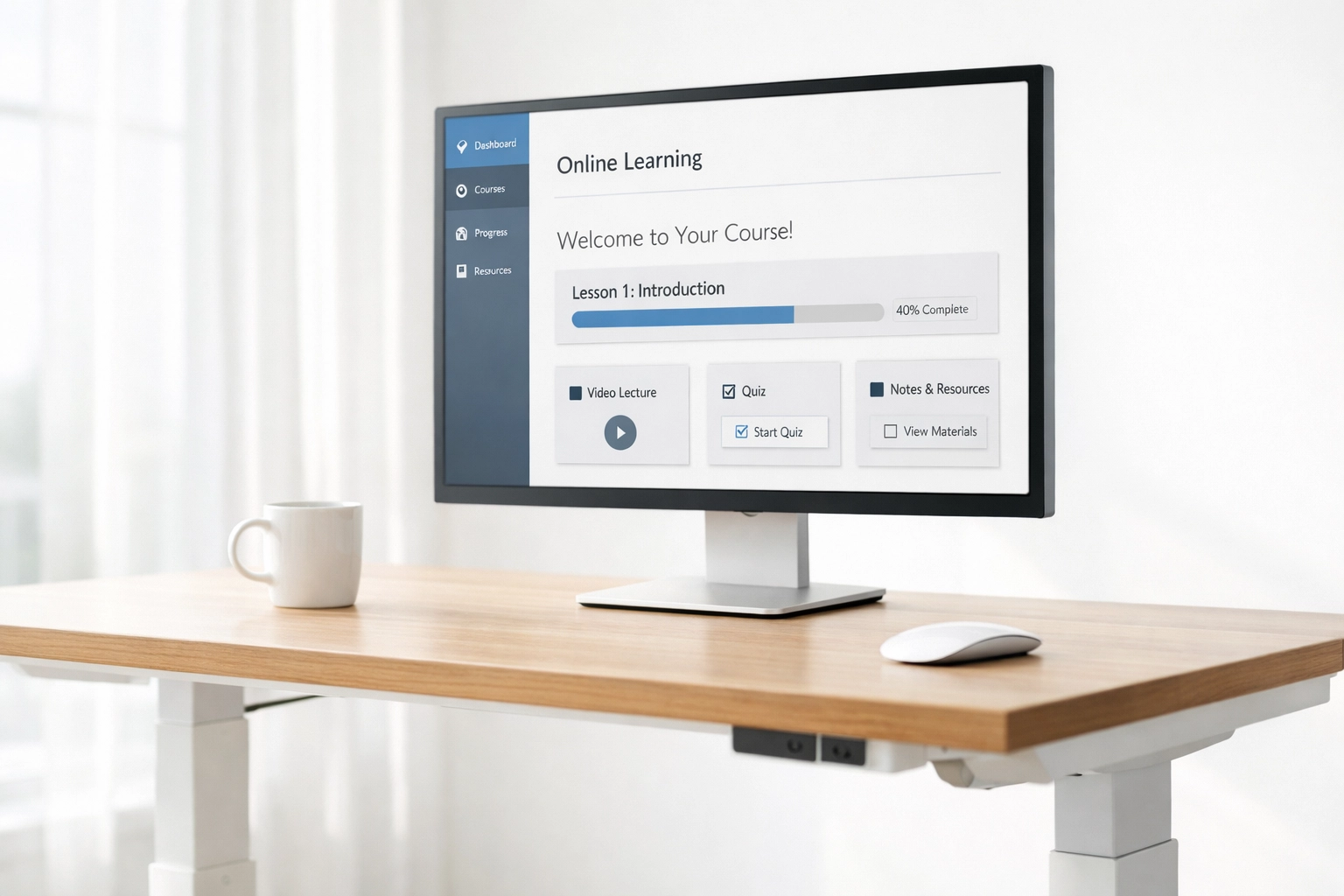 Tax preparer studying online courses for 2026 certification requirements at modern workspace
