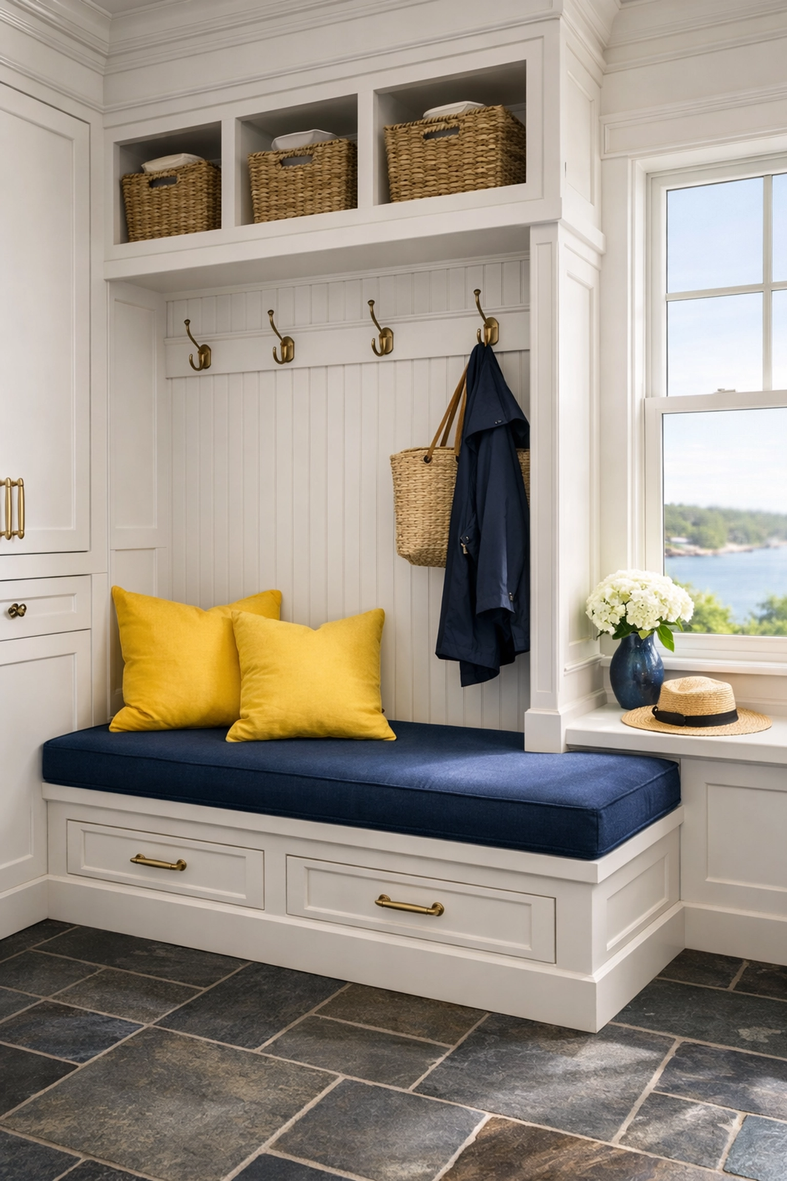 Expert luxury house cleaning in Duxbury keeps high-end entryways and slate floors spotless for homeowners.