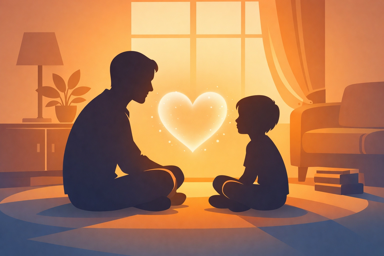 Parent and child creating emotional safety and trust through honest connection