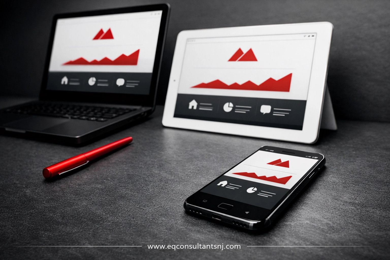 Seamless integration of virtual bookkeeping tools across laptop, tablet, and smartphone.