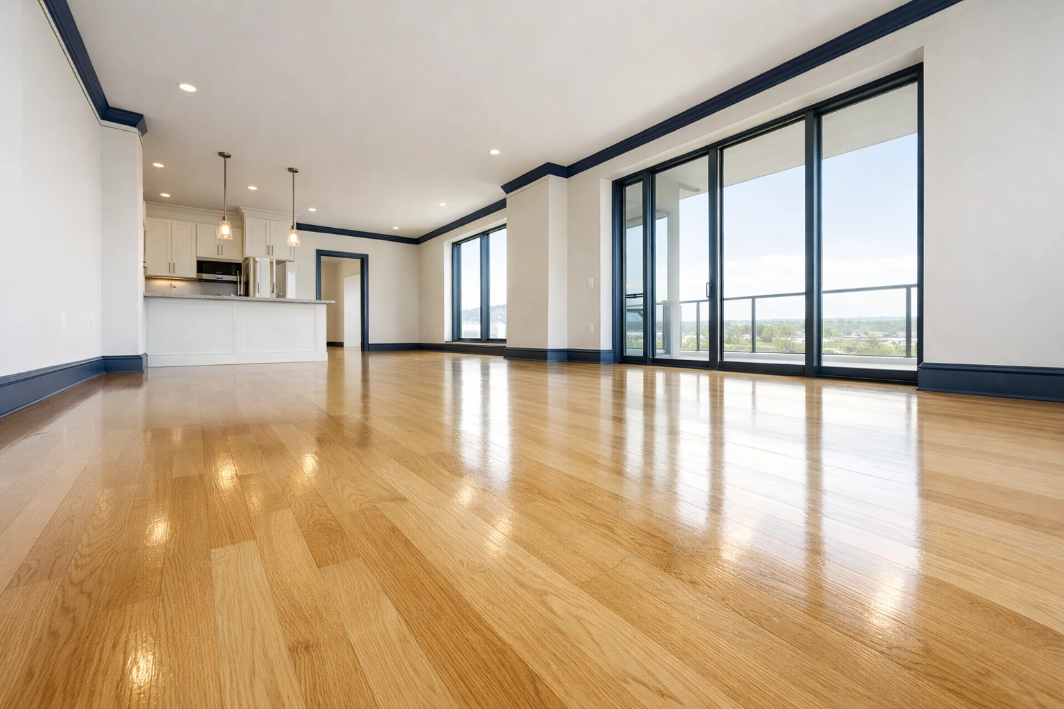 Spotless MetroWest apartment interior after professional move-in and weekly house cleaning Westford.