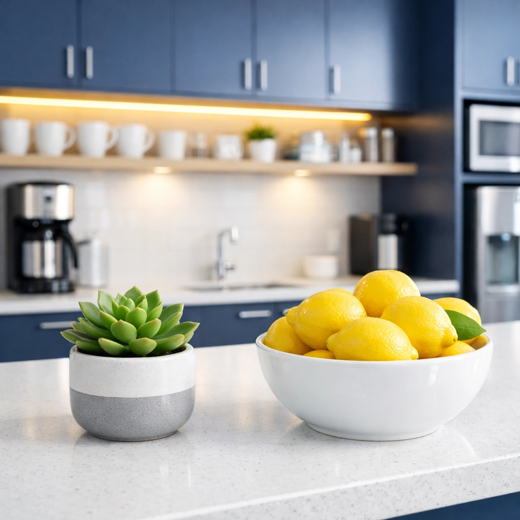 A fresh corporate breakroom in Dracut sanitized with eco-friendly commercial cleaning products.