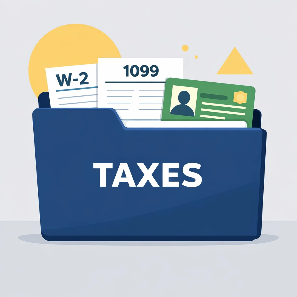 Tax preparation checklist including W-2 and 1099 forms for New Haven taxpayers.