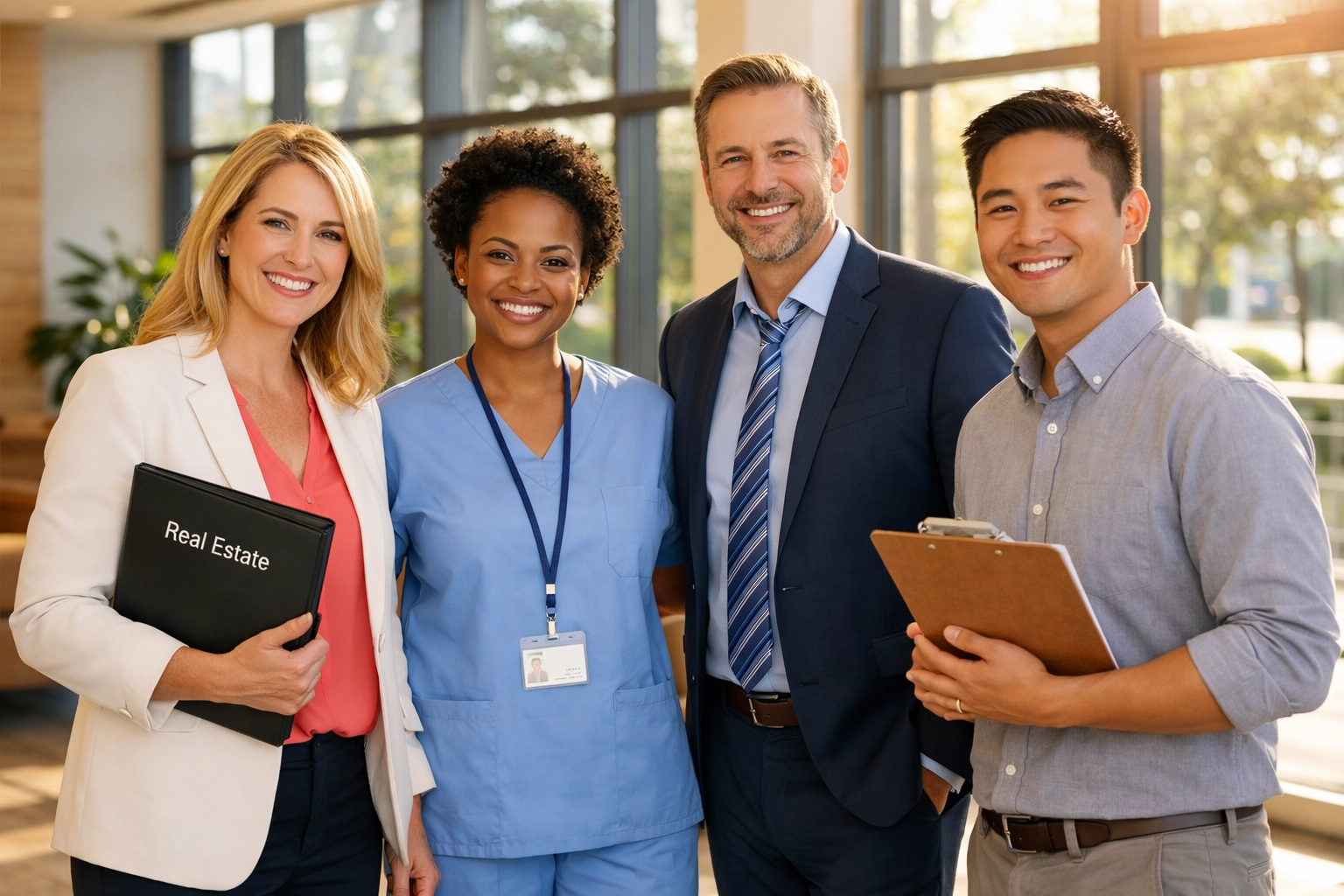 Senior transition dream team of professionals including realtor, caregiver, and advisor