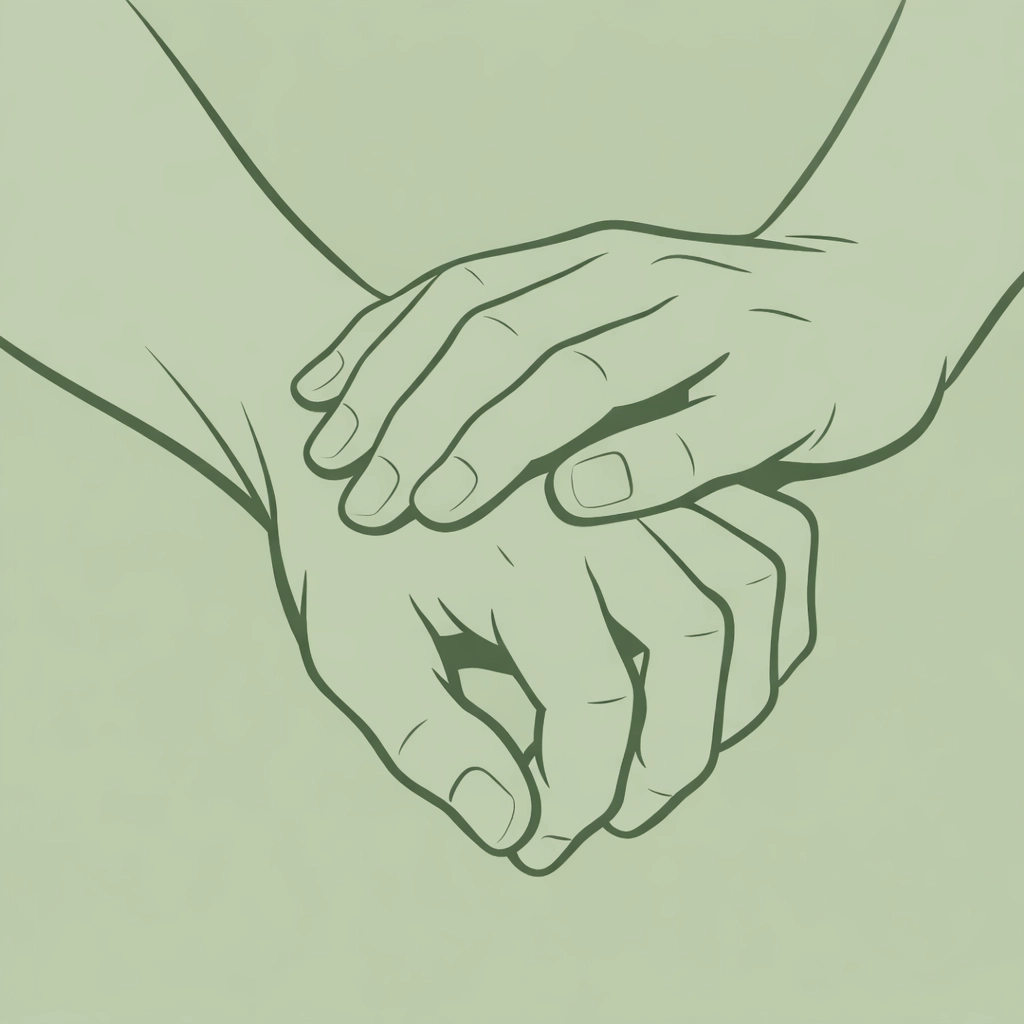 MM couple holding hands symbolizing trust and emotional connection in gay romance