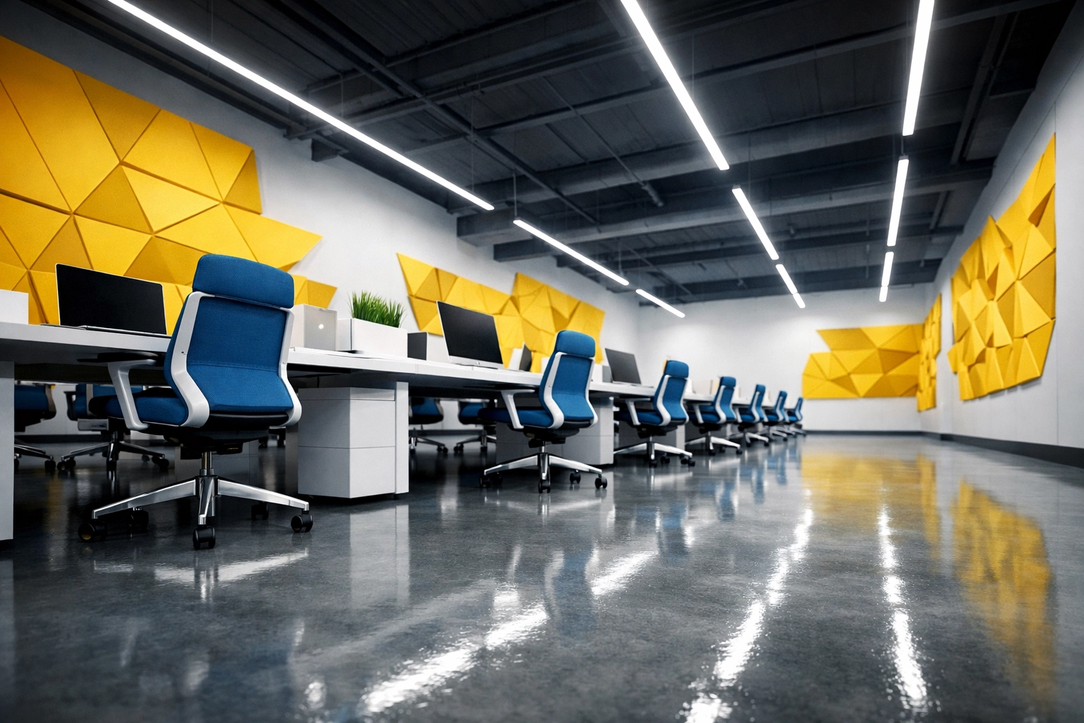 Clean and modern minimalist workspace in Massachusetts perfect for professional office cleaning Worcester.