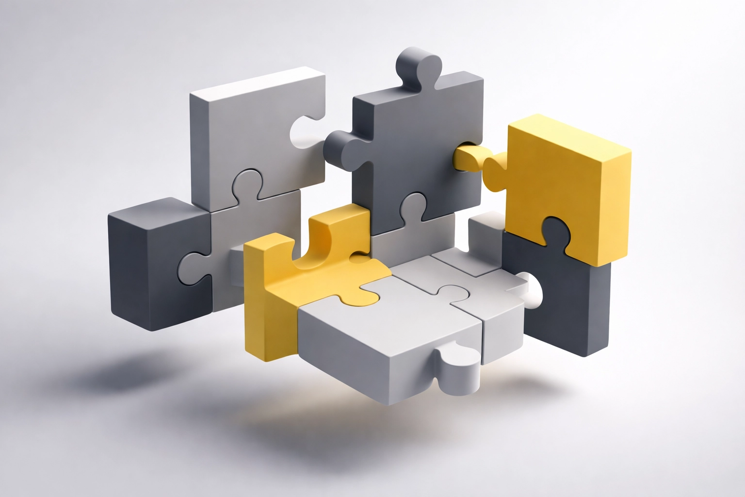 Strategic puzzle showing in-house and Amazon agency elements combining for brand success