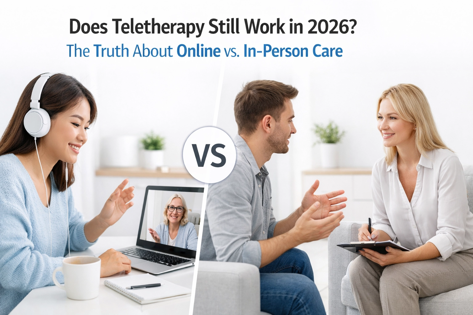 [HERO] Does Teletherapy Still Work in 2026? The Truth About Online vs. In-Person Care