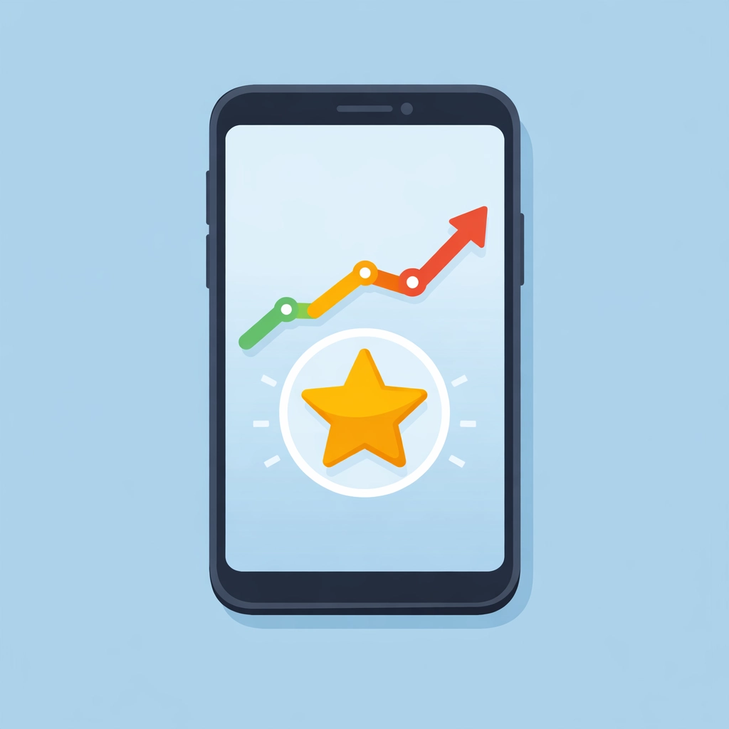 Gráfica ascendente en un celular que muestra cómo mejorar mi crédito rápidamente.