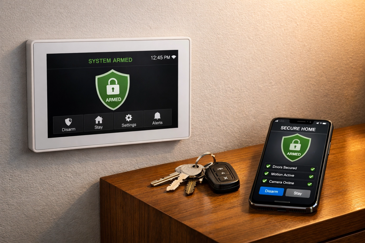 Smart touchscreen home security systems in Weston-super-Mare with mobile app integration and professional setup.