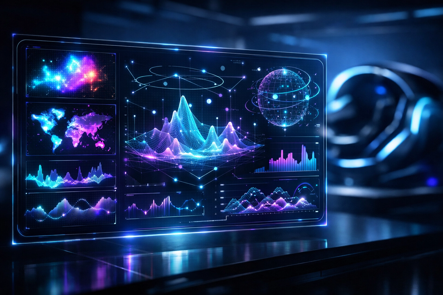 AI dashboard displaying real-time Gen Z engagement metrics and telemetry for esports gaming pods.