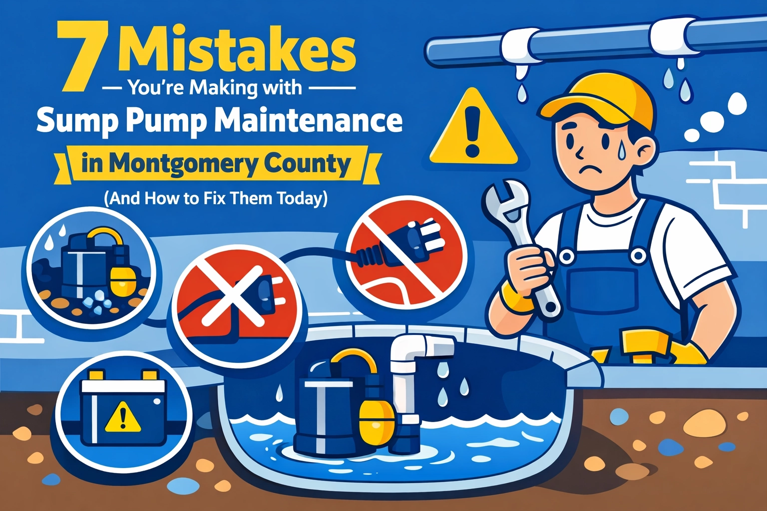 [HERO] 7 Mistakes You’re Making with Sump Pump Maintenance in Montgomery County (And How to Fix Them Today)