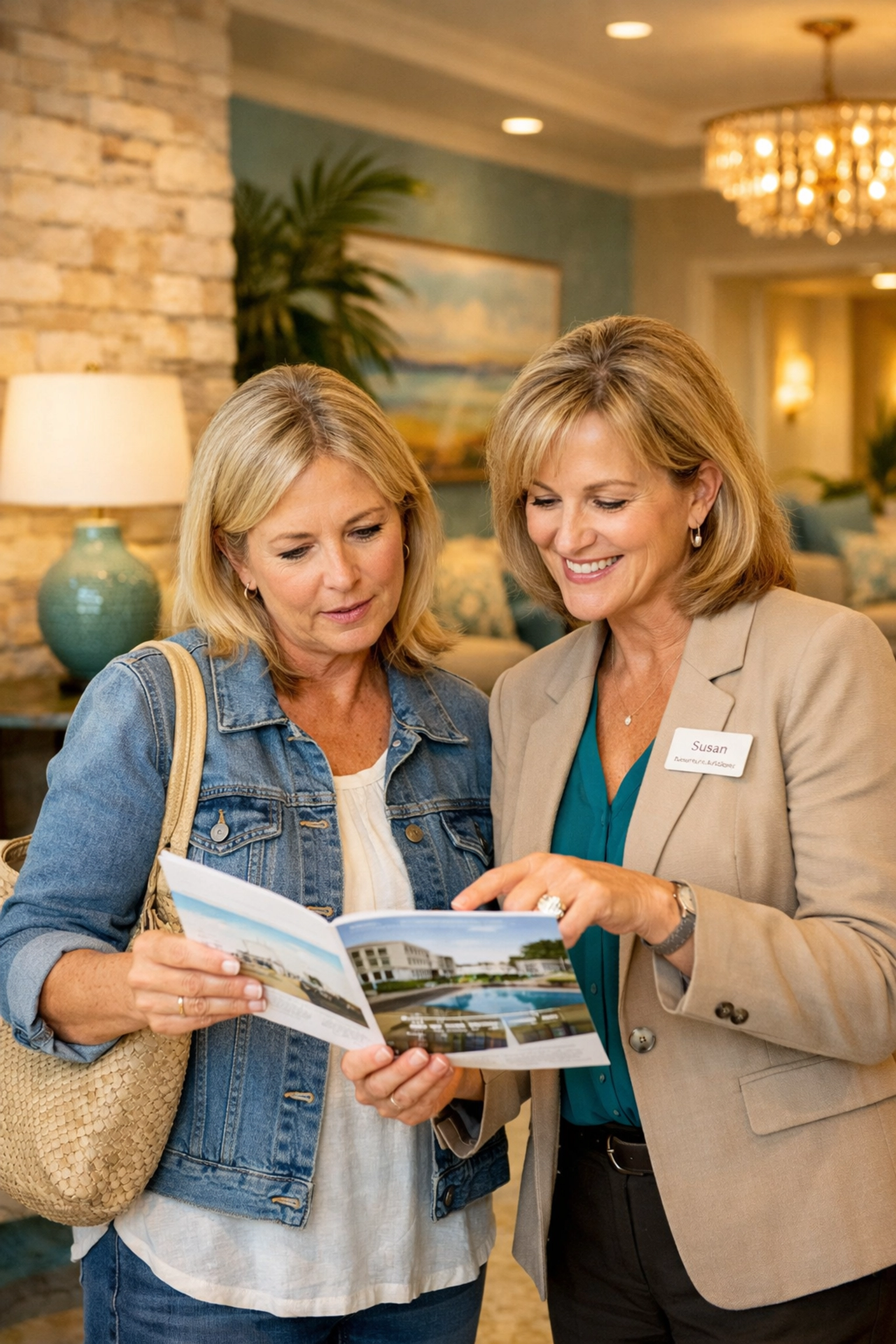 Sarasota assisted living advisor discussing care options and staffing quality with a family member.