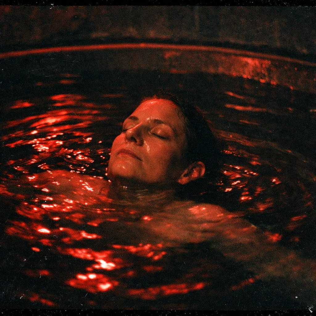 Relaxing in the atmospheric saltwater pool at Liquidrom Berlin, an adult-focused urban spa.