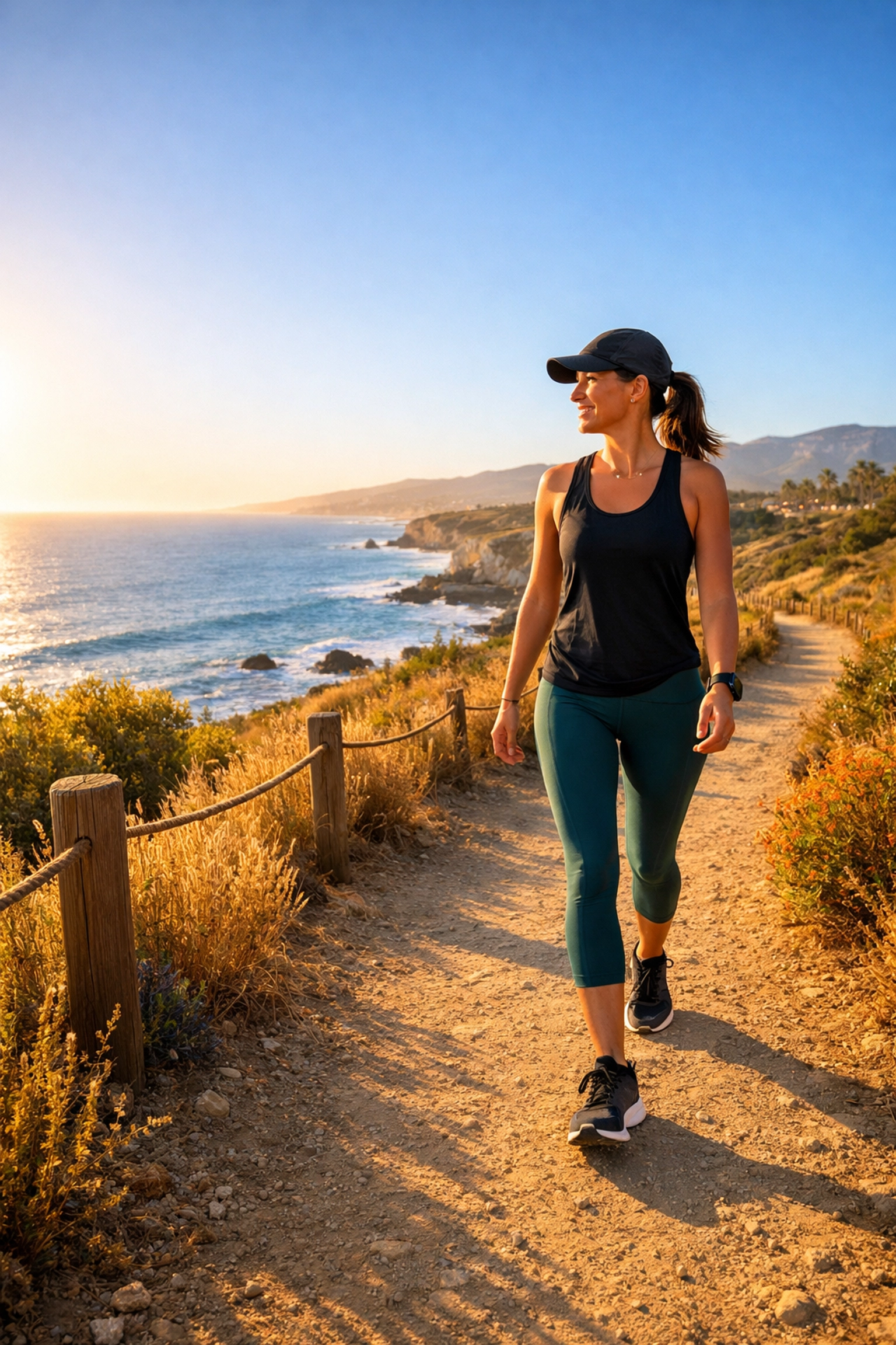 Person walking outdoors in California, illustrating a healthy lifestyle and long-term weight loss.