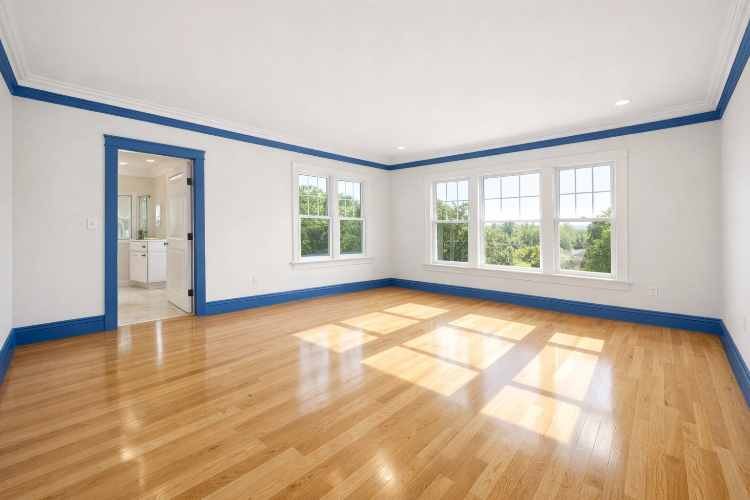 Freshly sanitized bedroom ready for move-in after professional House Cleaning Pepperell MA.