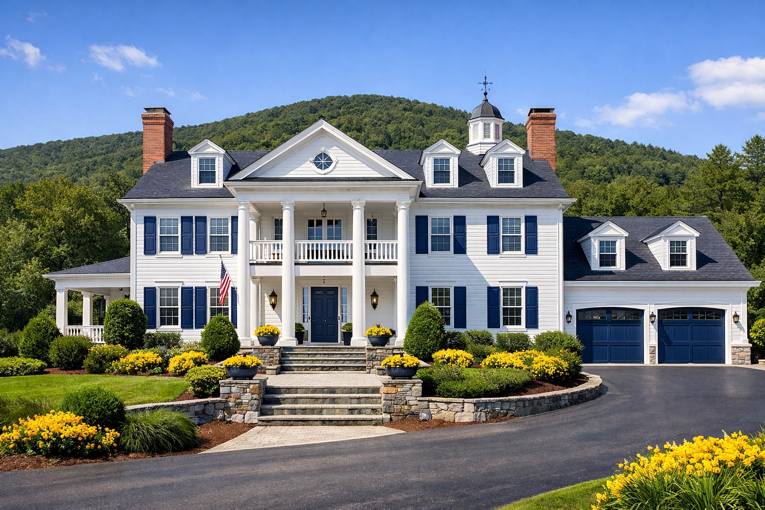 High-end colonial home in Princeton, MA, maintained by professional cleaners for local reliability.