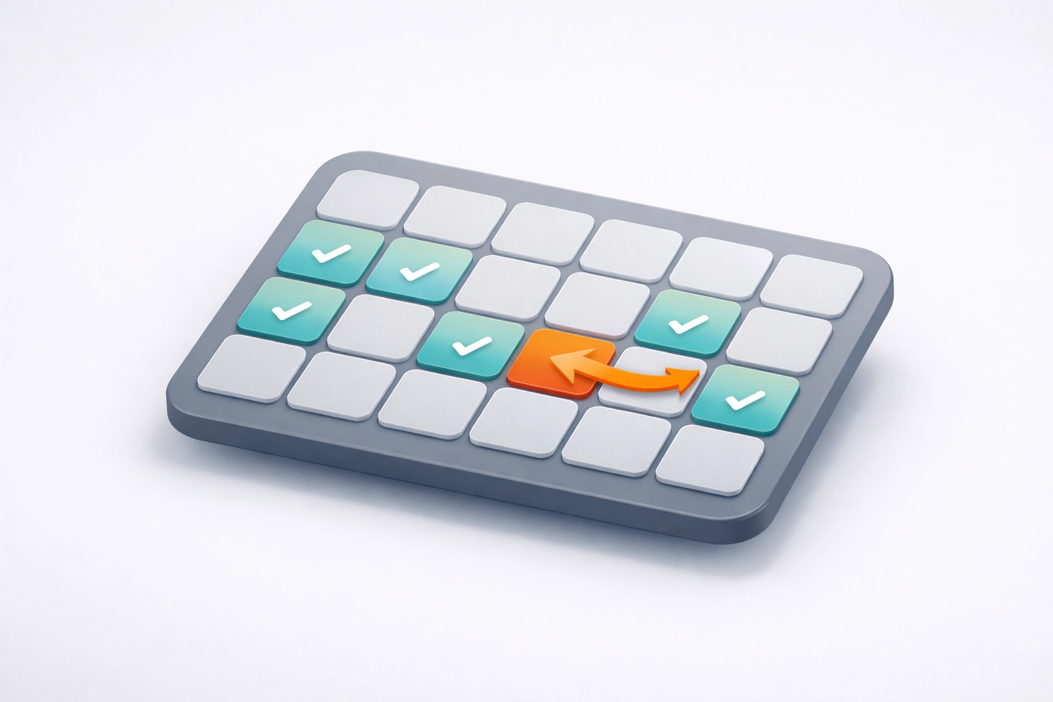 Flexible indoor cycling training calendar showing completed workouts and a rescheduled session.