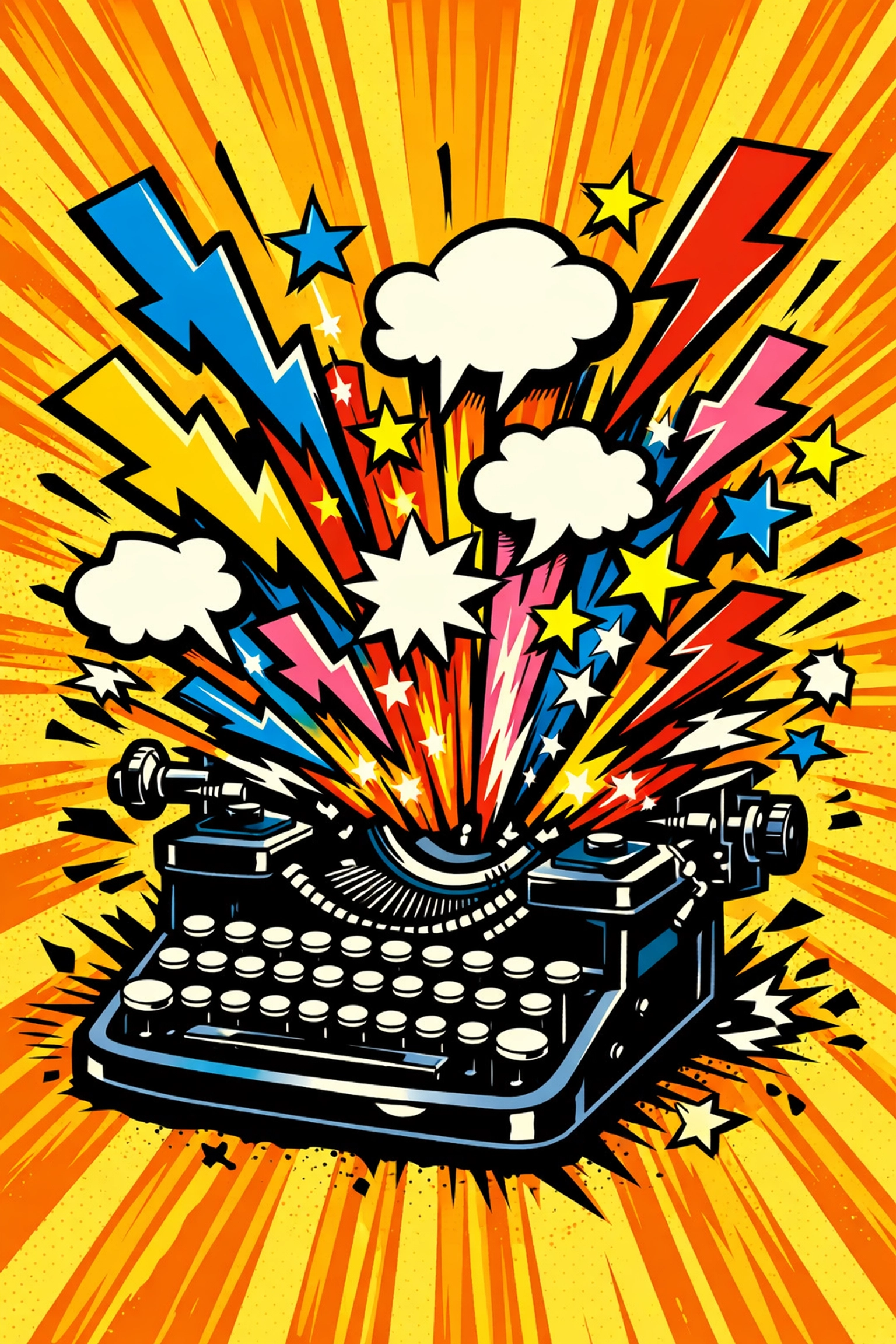 An AI content generator for small business creating an explosion of marketing ideas.