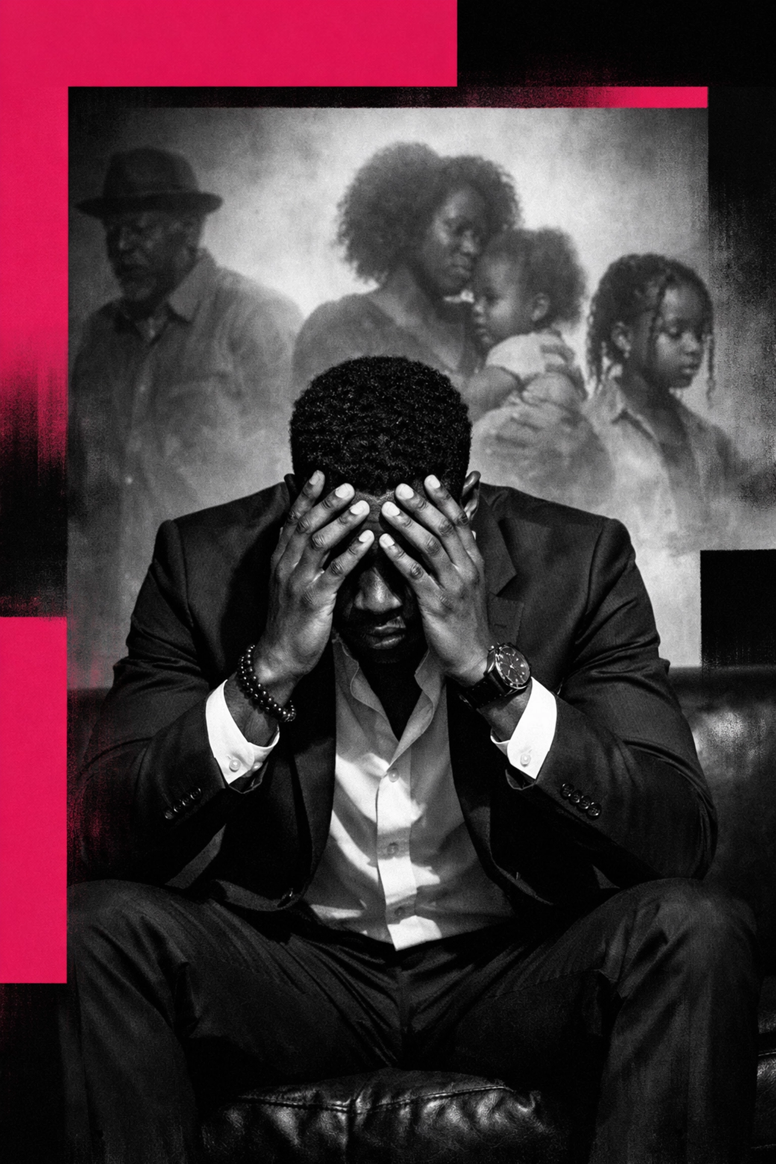 Black professional reflecting on generational trauma and the weight of breaking family cycles