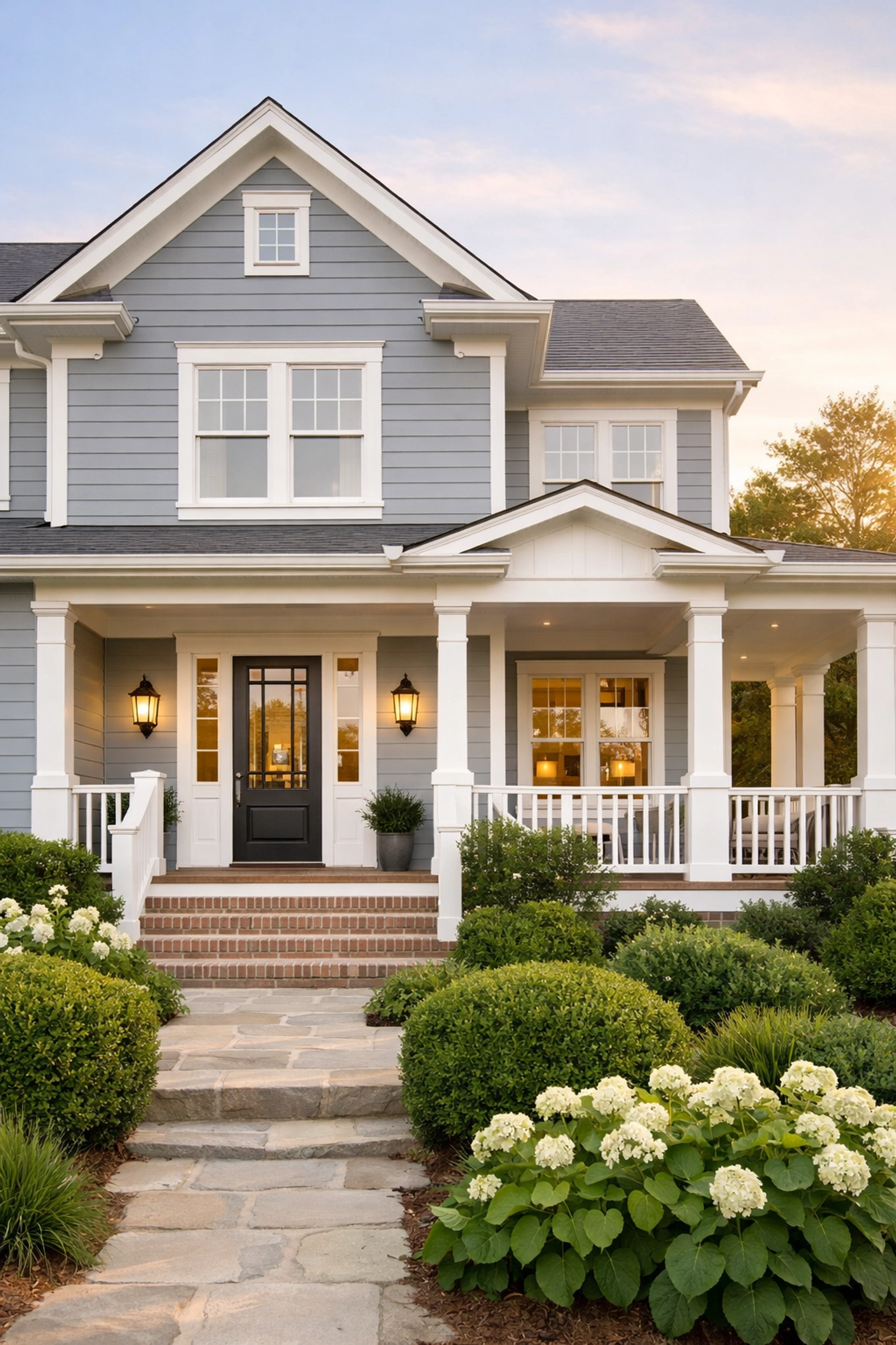 Beautifully painted Atlanta home exterior with professional trim and siding